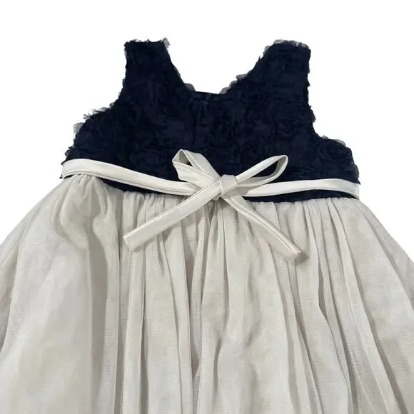 American Princess Toddler Girl 4T Formal Navy Dress - Picture 7 of 7